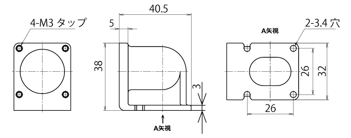 NJC　パネル取付レセプタクル用L型台座:関連画像