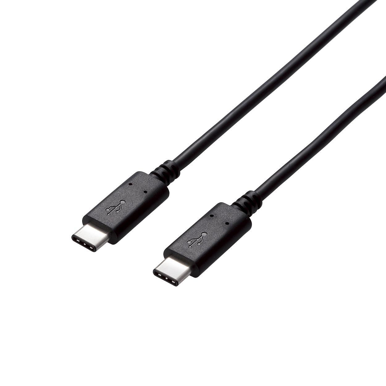 サンワサプライ USB2.0 TypeC-Aケーブル ブラック・0.5m KU-CA05K