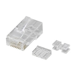 UTP シールド無　CAT6A　RJ45モジュラープラグ