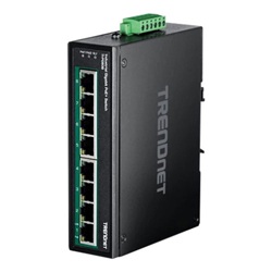 8ポート 産業用ギガビットPoE+ DINレールスイッチ 24～56V TI-PG80B