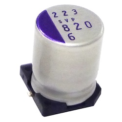 【Panasonic】　導電性高分子アルミ固体電解コンデンサ　表面実装形　Series : SVP