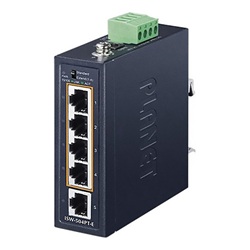 コンパクト産業用4ポートPoE+ 1ポート100/100TXイーサネットスイッチ ISW-504PT-E