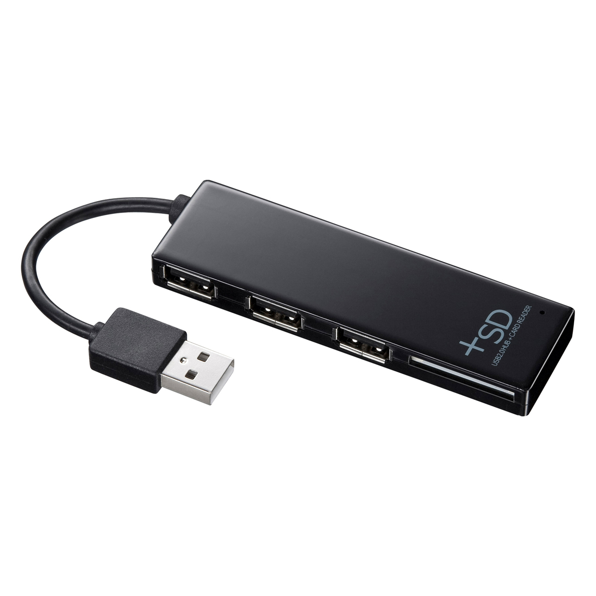 USB-HCS307BK | SDカードリーダー付きUSB2.0ハブ（ブラック） USB-HCS307BK | サンワサプライ ...