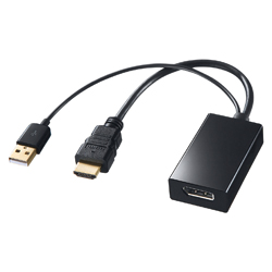 ディスプレイケーブル HDMI-VGA変換アダプタ（HDMI Aオス-VGAメス 