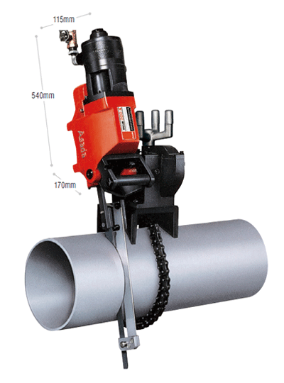 58021 | ガス用ダクタイル鋳鉄管・鋼管の切断にパイプソー350A PAT