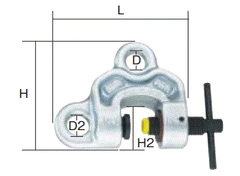 SBB-2-1-40 | 全方向ネジ式クランプ （ダブル・アイタイプ 