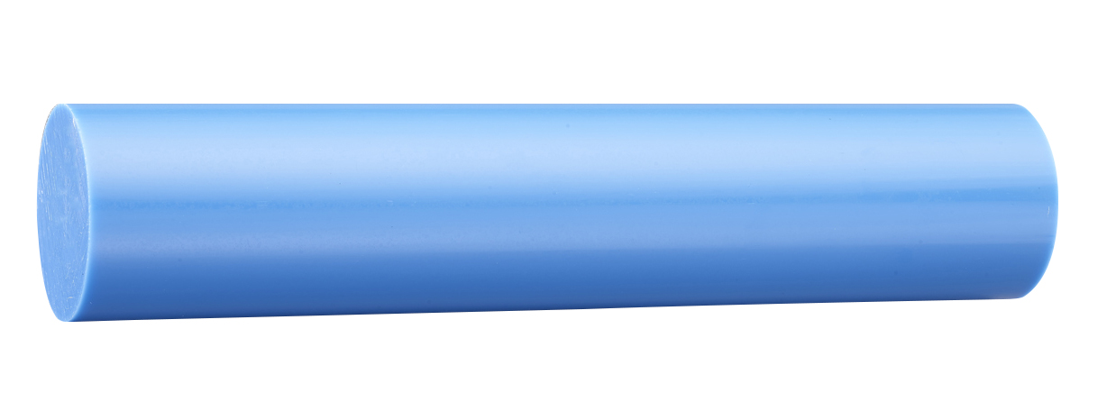 プラスチック MC901 丸棒（青） 直径 50mm 840 mm