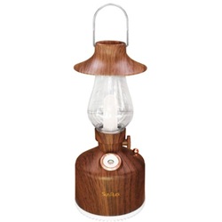 ランタン型アロマディフューザー 加湿器 USB充電 無段階調光 木目調 おしゃれ 6300051846