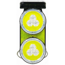 コーン専用保安灯 GPSハイブリッドソーラーライト（緑） 6300045995