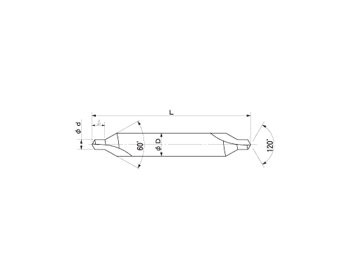 イワタツール SPセンター120°コート付 シャンク径25mm 全長140mm(品番