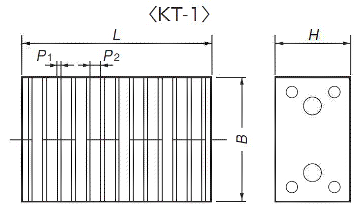 カネテック 角形チャックブロック 磁気誘導タイプ 1組2個入り KT-2 カネテック 通販