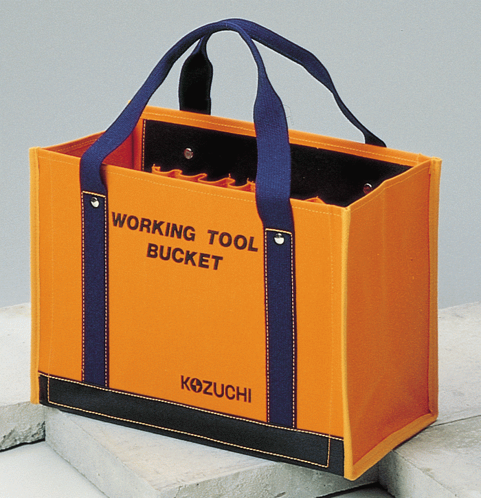 コヅチ(KOZUCHI) 6号防水帆布 大型電工用バケツ オレンジ 直径40×高さ