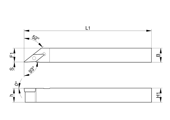 スモールツールホルダ（外径） SVJB-FF型（オフセットなし）（ 外径・倣い加工）