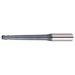 MRC series carbide radius end mill 3 flute / 45 ° twist stub / taper neck type