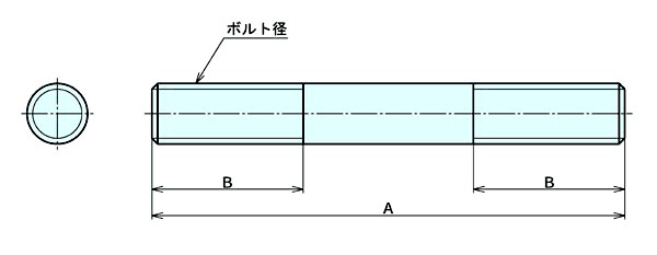 黒染めスタットボルト（S45C） | ナベヤ | MISUMI-VONA【ミスミ】