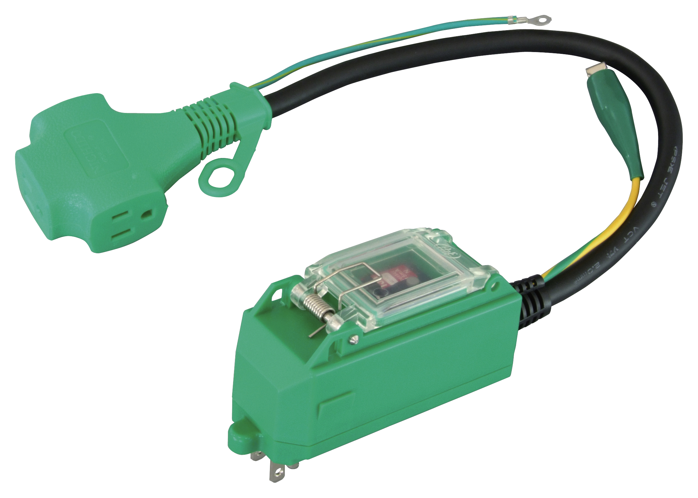 HR-EK102 | ハンドリール １００Ｖ ３芯×１０ｍ 緑 アース過負荷漏電 