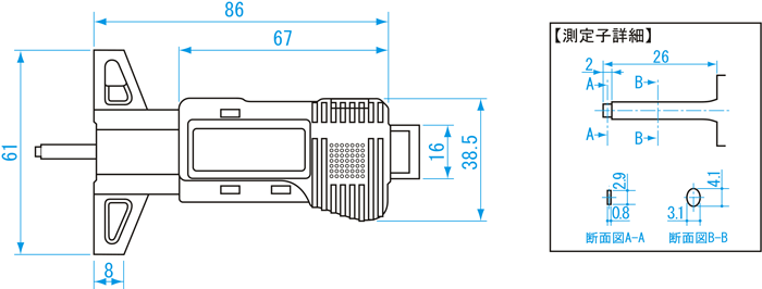新潟精機 SK デジタルミニデプスゲージ 25mm DMD-25G