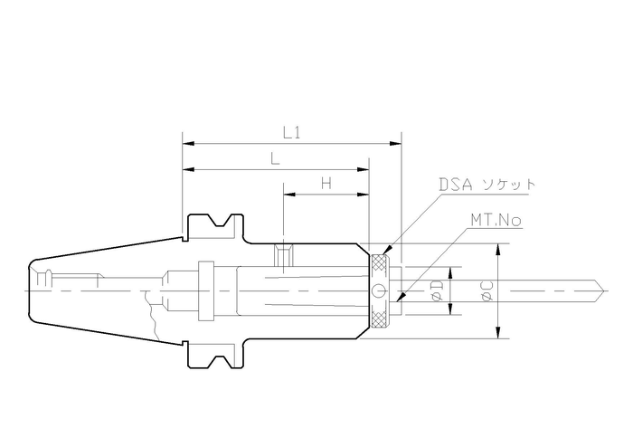 サイドロックホルダB型（ドリル用） (BT50-SLB26-105)