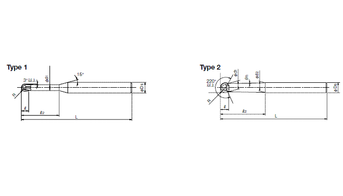 オーエスジー（株） 超硬エンドミル FXS-RB-TPB 0.8R×2°×10 ンライン