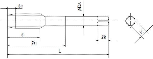 HS-LT-SFT-M8X1.25-100 | スパイラルタップシリーズ 高速シンクロ 