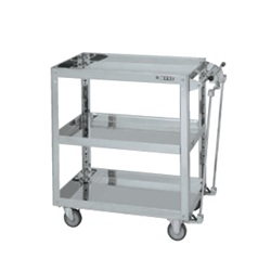 ステンレススーパーワゴン（ハンドブレーキ付） SUS430