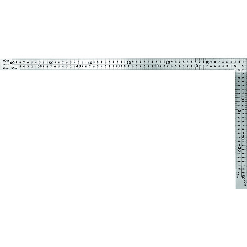 曲尺中型普及型 抛光 60×30CM 正反面同刻度 8段刻度