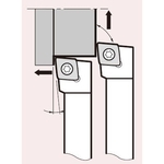 小型旋盤用工具 J-シリーズJ形／外径切削 スクリューオン式 JSCLCR／L