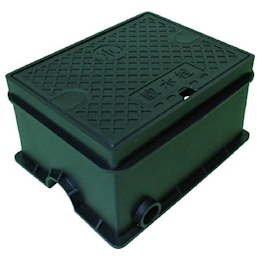 樹脂製散水栓ボックス ホース穴付 Hsb 4 黒 東栄管機 Misumi Vona ミスミ