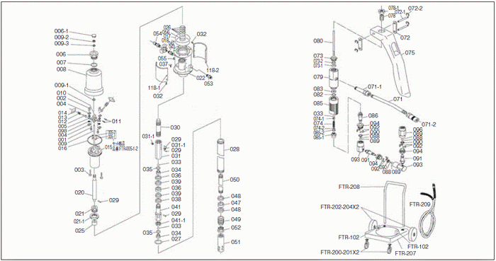 FTR-042 エアルブリケーター用パーツ（FTR-65G用） トラスコ中山 ミスミ 301-0490