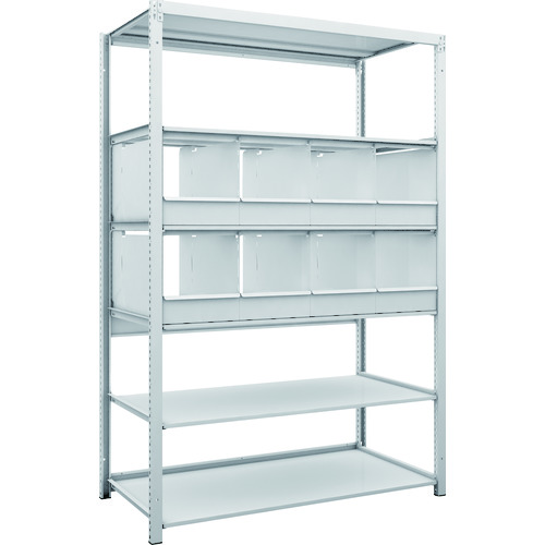 K1 型抗菌塗装高密度収納棚 H1900 W1250 D475 仕切りトレー8個付 トラスコ中山 Misumi Vona ミスミ