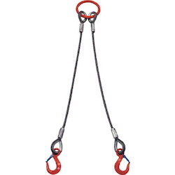 TRUSCO 玉掛けワイヤロープスリング アルミロックスリング （2本吊り 