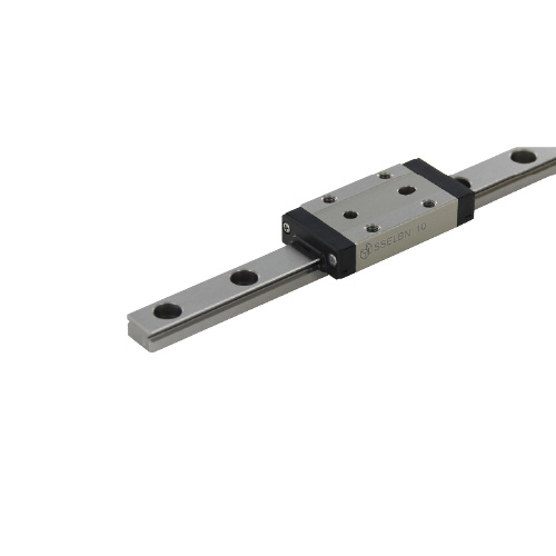 Miniature Linear Guides - Long block, with holes for dowel bolts.