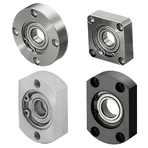 Bearing housings / flange selectable, stepped / counterbore, internal thread / retaining ring / deep groove ball bearing / material selectable / coating selectable
