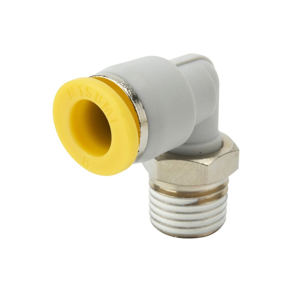 One-Touch Fittings Elbow Male Connector, Hex Flat MEPL6-2