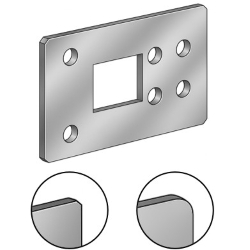 板金 取付板・ブラケット -フリー寸法 四角穴タイプ- JTRCS