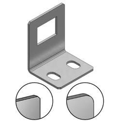 L型板金 取付板・ブラケット－フリー寸法 四角穴タイプ－ SWRBS