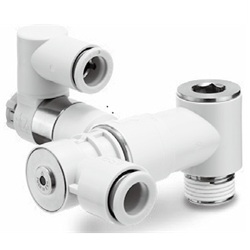 残圧排気機能付パイロットチェック弁付スピードコントローラ ステンレスタイプ ASP-Gシリーズ