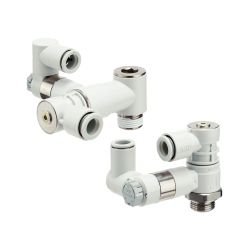 残圧排気機能付パイロットチェック弁付スピードコントローラ ASPシリーズ