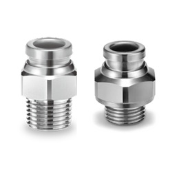 FDA適合 金属ワンタッチ管継手 KQB2-Fシリーズ ハーフユニオン KQB2H-F