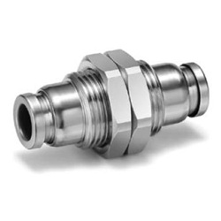 FDA適合 金属ワンタッチ管継手 KQB2-Fシリーズ 隔壁ユニオン KQB2E-F