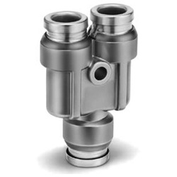 FDA適合 金属ワンタッチ管継手 KQB2-Fシリーズ ユニオンワイ KQB2U-F