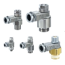 マイナスドライバ調整用 ワンタッチ管継手付 金属スピードコントローラ ASB-Dシリーズ