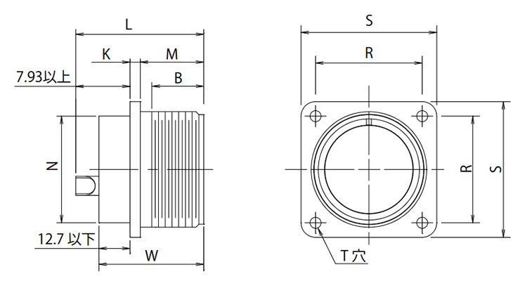 型番 | D/MS A/Bシリーズ MSタイプ丸形コネクタ | 第一電子工業 