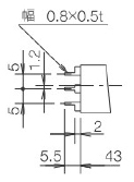 LWシリーズ フラッシュシルエットスイッチ セレクタスイッチ プリント基板用端子形図