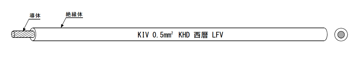 KHD 電気機器用ビニル絶縁電線 600V 2.0mm2 200m巻 黄 KIV2.0SQ×200mキ - 1