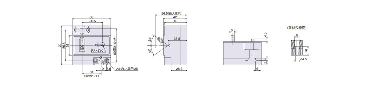 三菱電機 漏電遮断器 NV-Sクラス(汎用品)高調波・サージ対応形 NV32-SV 3P 30A 30MA - 2
