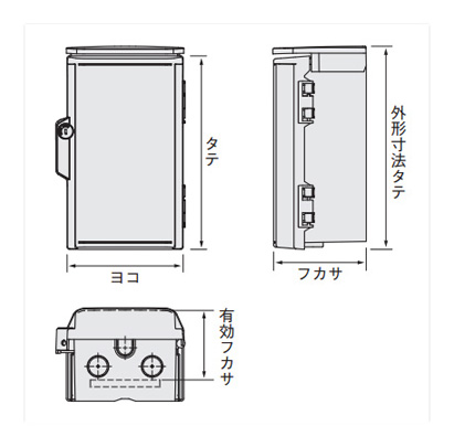 OPK-A キー付耐候プラボックス（屋根付） | 日東工業 | MISUMI-VONA 
