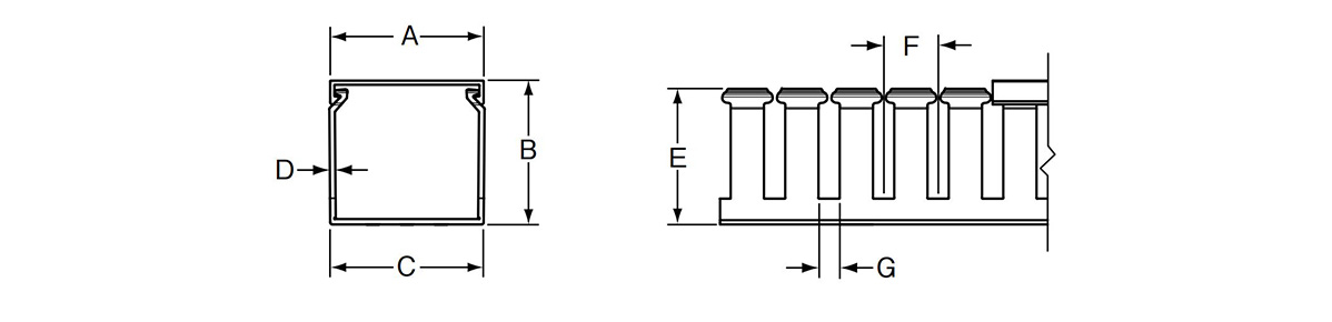 Gタイプ配線ダクト（PVC製・鉛フリー） | パンドウイット | MISUMI 