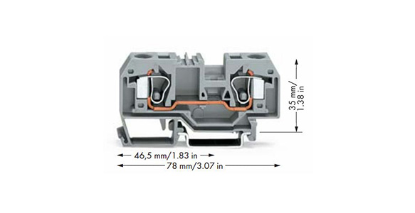 DINレール用中継端子台 max10mm<sup>2</sup> 284シリーズ:関連画像