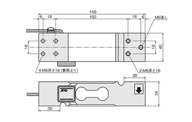 シングルポイント型のロードセル/台秤タイプ LCB03/04
